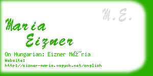 maria eizner business card